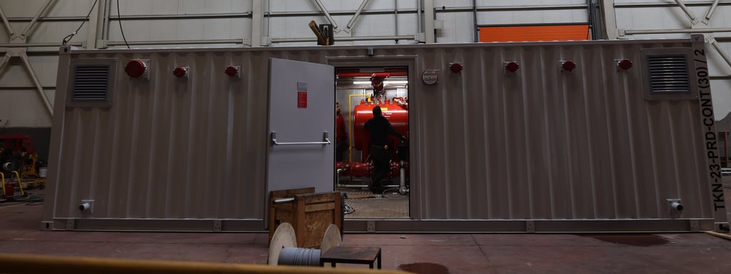 a large industrial steel structure with a large metal structure