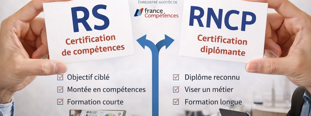 différence certification RS et RNCP CPF formation professionnelle 2026