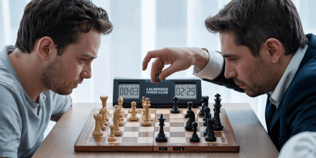 échecs et pendule, le temps passe vite