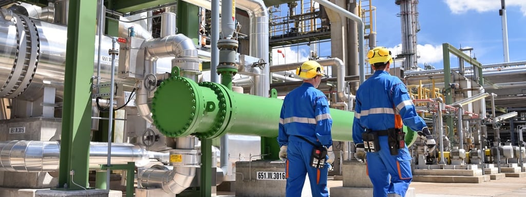 Durraniz Consultants' staff in blue overalls and safety gear
