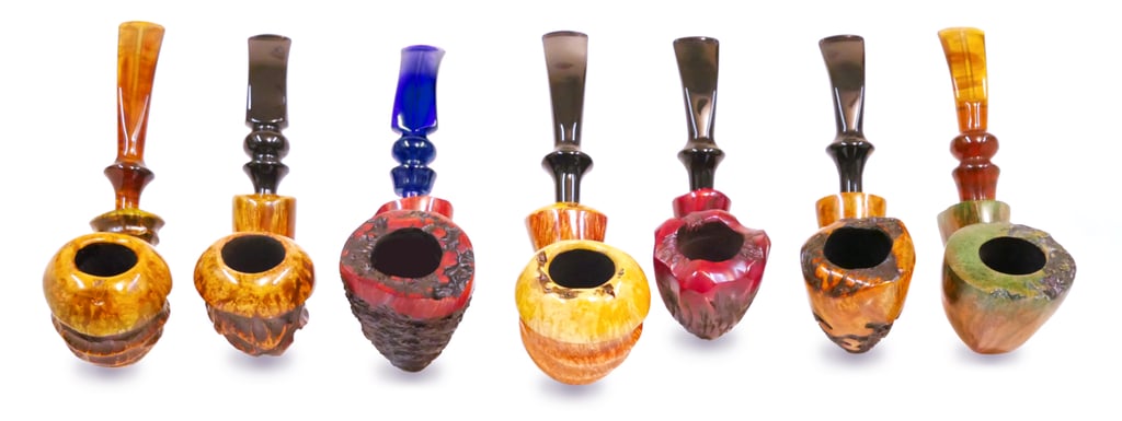 Group of 7 Great Dane Eber Danish Freehand Pipes