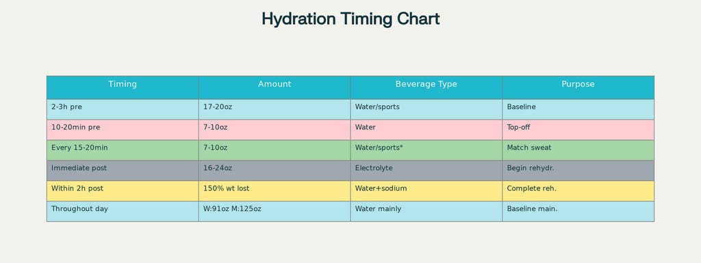 Complete Hydration Timing Guide for American Athletes
