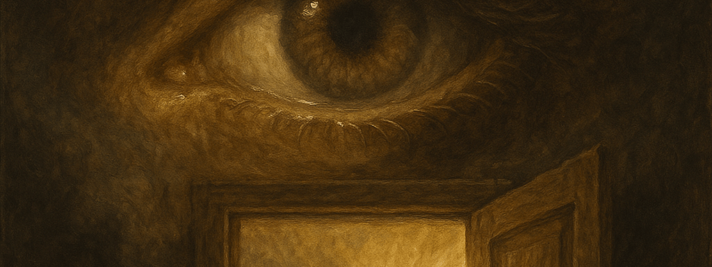 An eye above a door