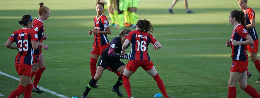 Soccer Players at practice workingout 