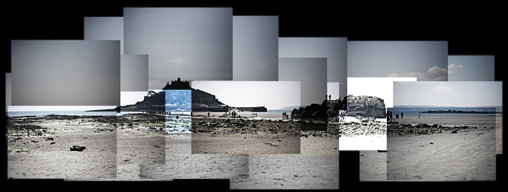 A joiner composition of St Michael's Mt in Cornwall