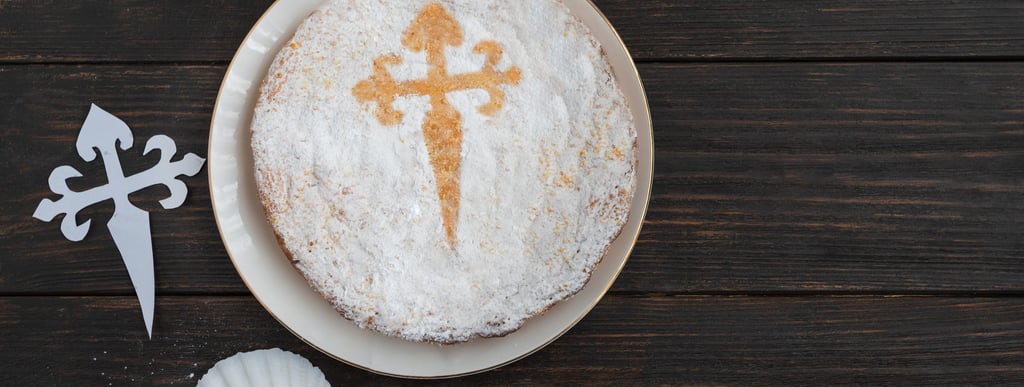 Torta de santiago, tortas únicas y originales, torta saludable, torta de almendras