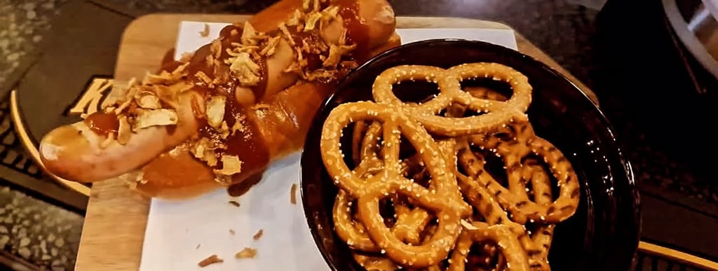 Bratwurst and Pretzels alway goes down well at the Burscough street Bier Haus