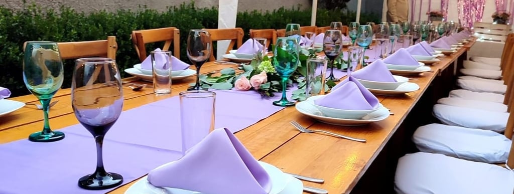 evento servilleta morada