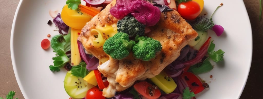 a pan filled with food sitting on top of a wooden cutting board