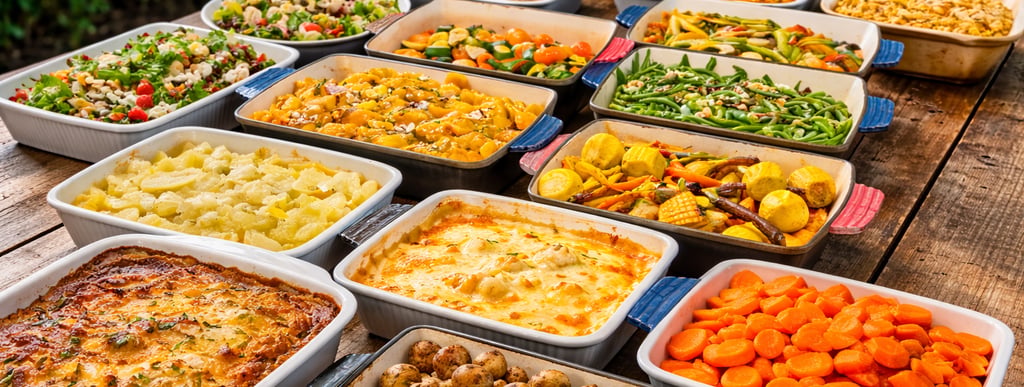 Our buffet is prepared daily using fresh produce. 12pm to 3pm daily - dish up for dinner to go.