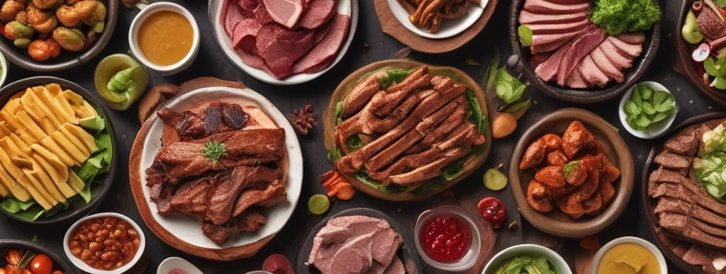 A plate with smoked sausages garnished with sliced fennel, orange segments, and fresh dill is presented on a slate serving board. Beside it, there is a yellow cloth napkin with cutlery, and a package labeled 'Like Smoked Sausage' that is pea-based and gluten-free.
