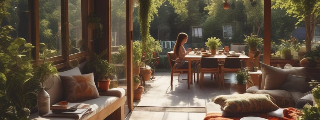 An abundant assortment of fresh vegetables and fruits including cucumbers, green beans, apples, carrots, potatoes, and pears. The produce is vibrant and appears freshly harvested, with earthy tones and organic textures.