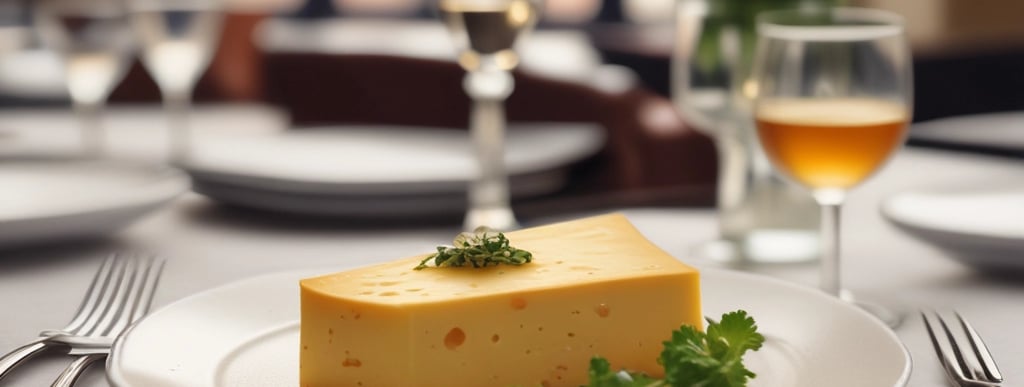 A luxurious black and gold plated dish featuring spiced crab with vibrant garnishes on a dark elegant table.