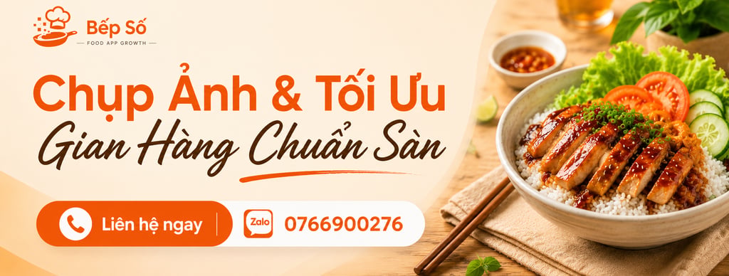 dịch vụ tối ưu hình ảnh grabfood shopeefood bếp số