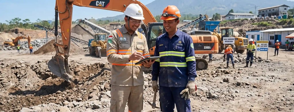 nsinyur konstruksi mengenakan seragam pdl lapangan tangguh standar K3