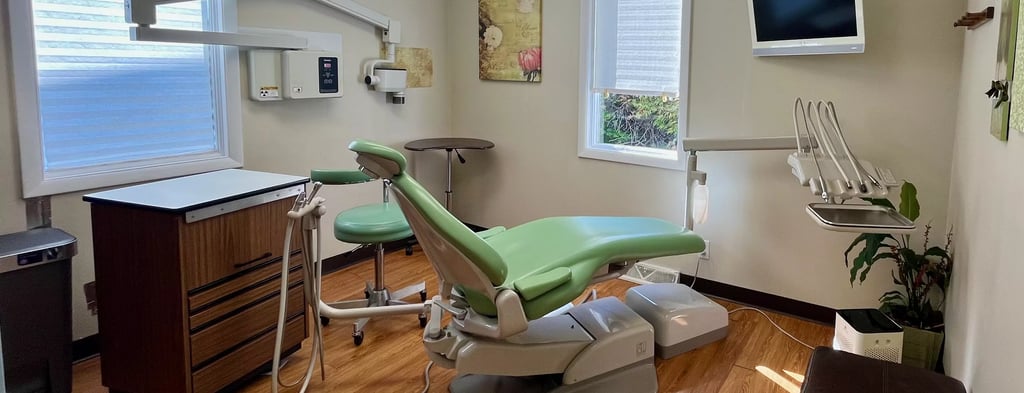 bright and calming dentist chair