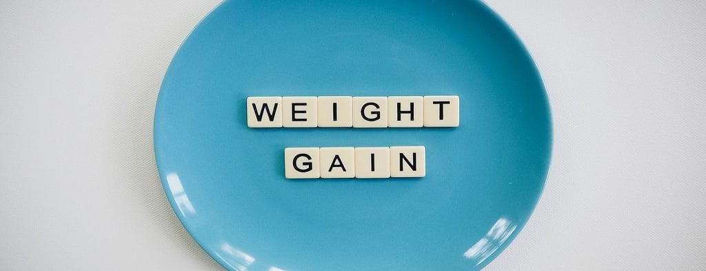 Weight Gain written on the Plate