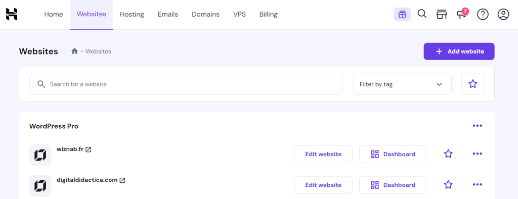 Add website easily