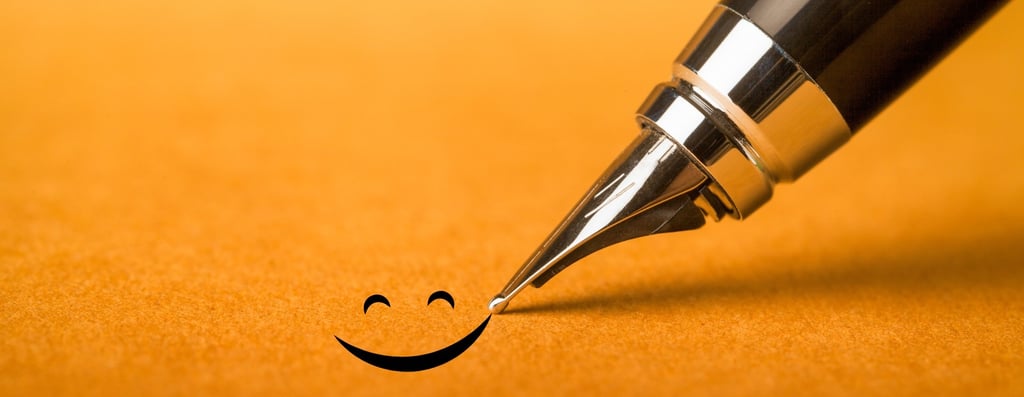 a pen with a smiley face drawn on it