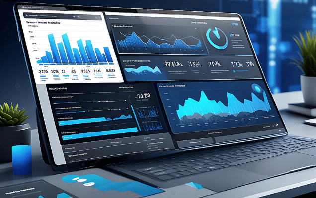 Social media analytics dashboard showing performance metrics