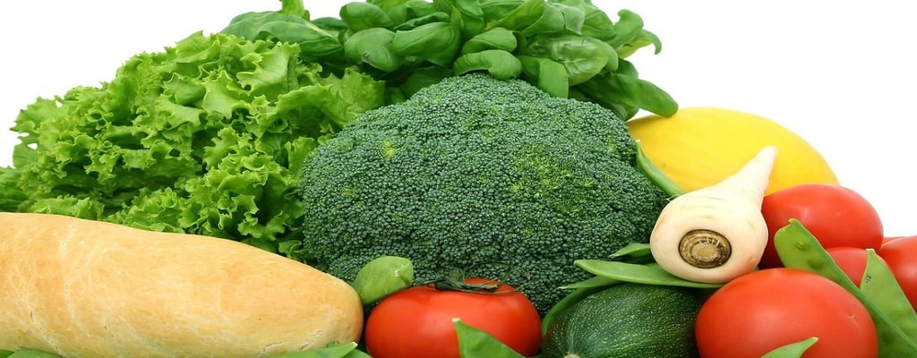 Broccoli, tomatoes, and spinach