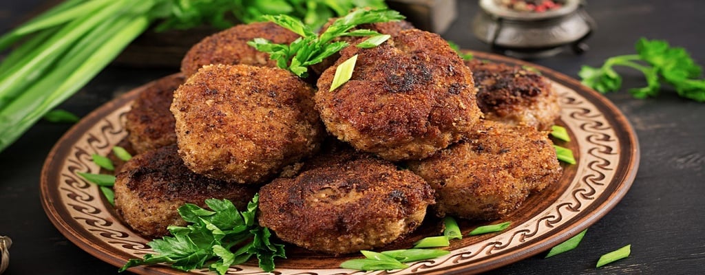 Vegetarian Patties on a Plate