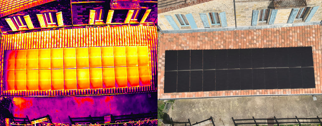 Thermographie panneaux solaires