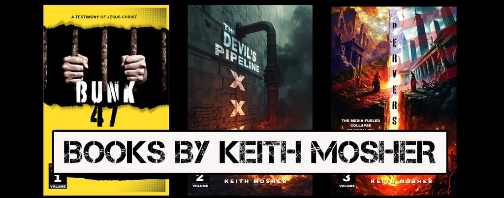 A banner showing all three of Pastor Keith's books on porn addiction