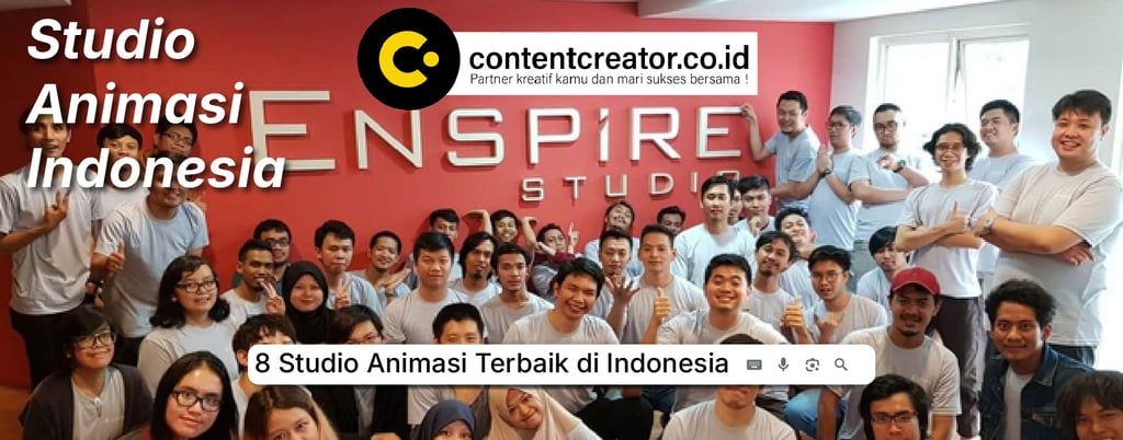 Tim kreatif di Enspire Studio, salah satu studio animasi terbaik di Indonesia.