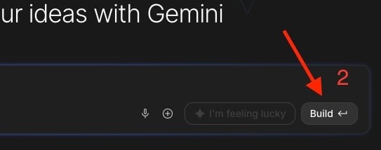 Click Build to start generating your prompt