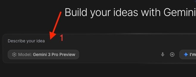 The section to put your prompt