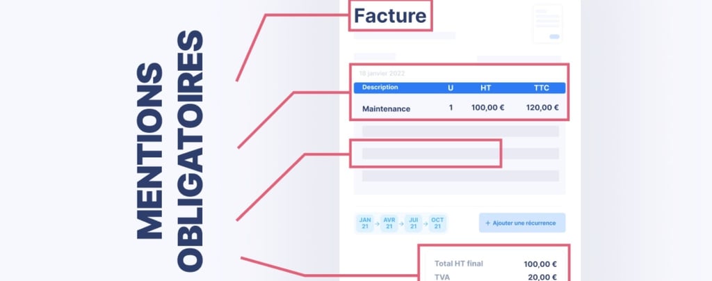 Mentions obligatoires d'une factures