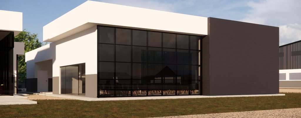 Auditório da fazenda para treinamentos e reuniões de equipe