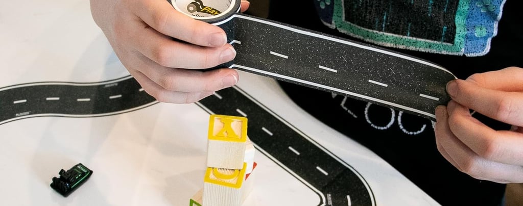 tape shaped like roads for kids