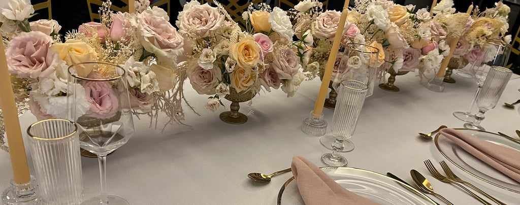 destination wedding table setting