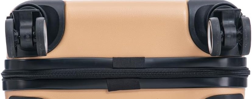 a suitcase with wheels and a handle on it