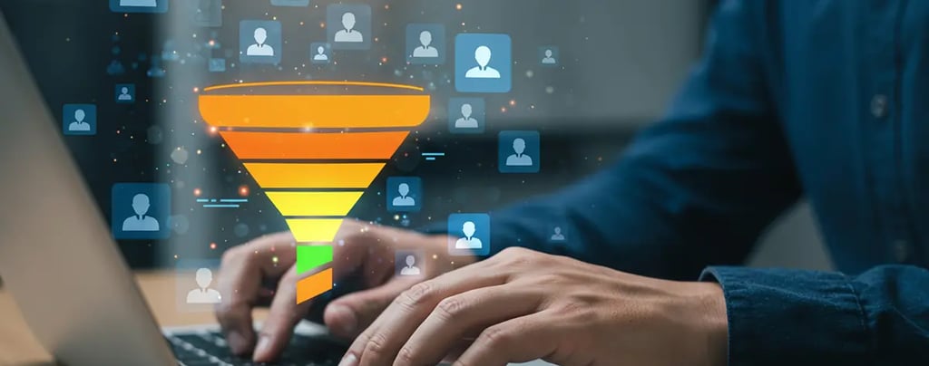 Funil de vendas mostrando como o digital amplia o topo da captação de associados