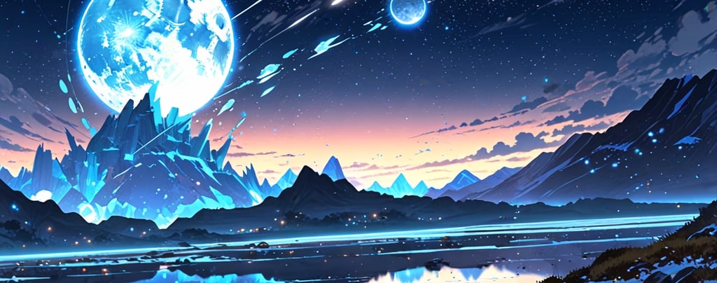 Artist’s impression of water ice on a distant exomoon