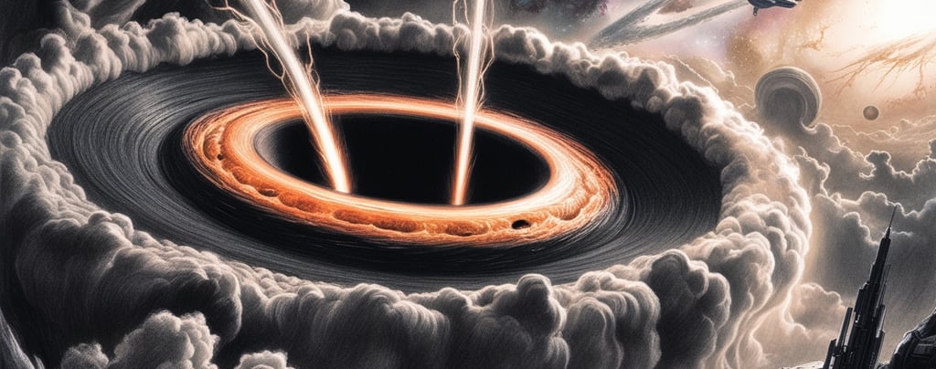 Space traveler approaching a wormhole-like black hole