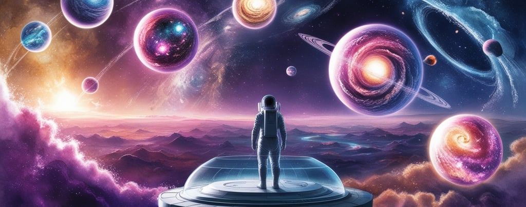 Abstract illustration of the multiverse theory