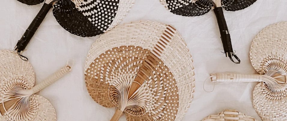 handwoven fans