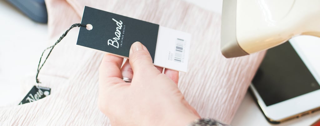 Barcode label scan at retail store at billing counter