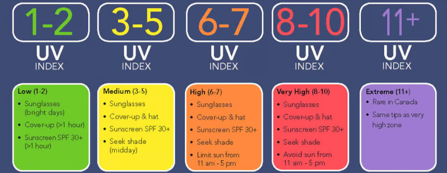 UV Index chart