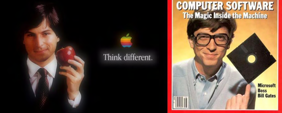 Steve Jobs (INTJ) and Bill Gates (INTP)