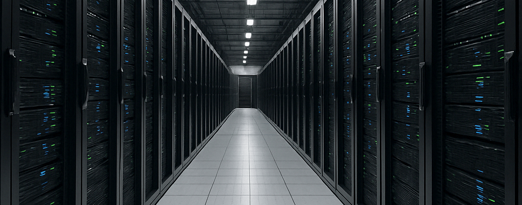 Servidores / Data Center - Imagem gerada por IA