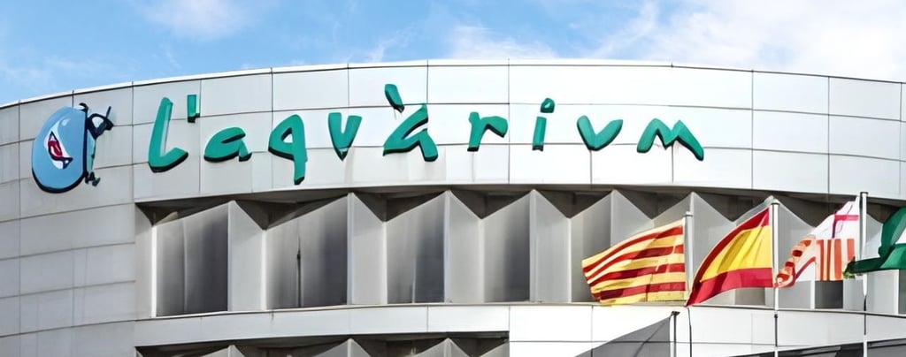 foto vista do aquario de barcelona