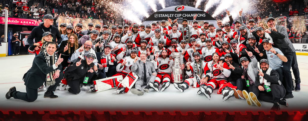 Carolina Hurricanes Organization Photo with 2026 Stanley Cup