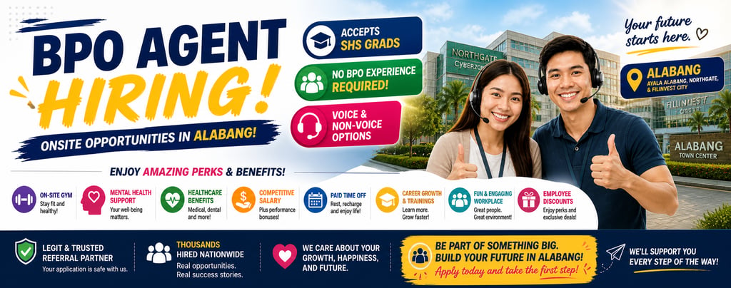 Alabang BPO Jobs Call Center Alabang Hiring