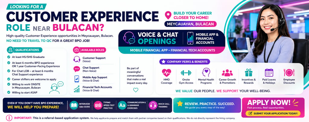 Bulacan Jobs BPO Jobs BPO Assessment BPO Practice Jobs in Bulacan