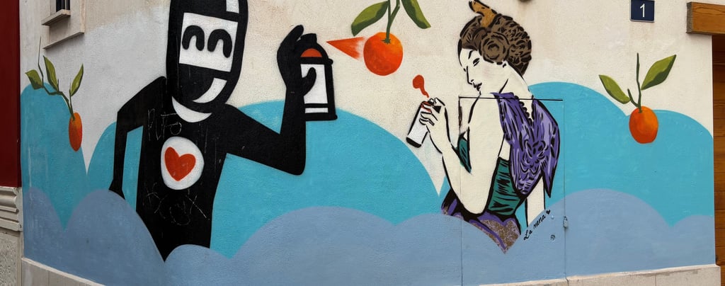 Mural davide Lemon y La Nenawapa